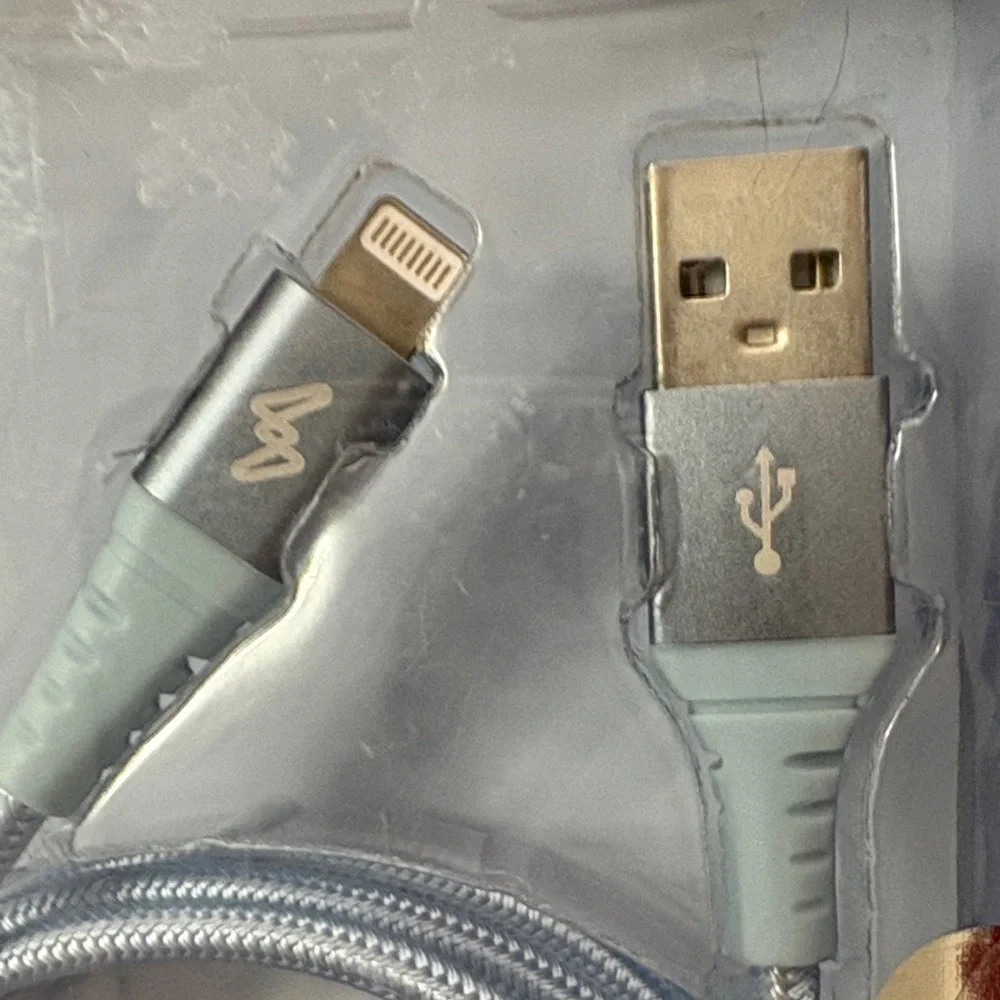 Blue Braided Lightning Cable for Apple Devices